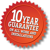 10 year guarantee on tile and stone installations