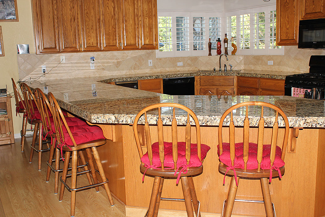 Granite countertop for kitchen and bar.